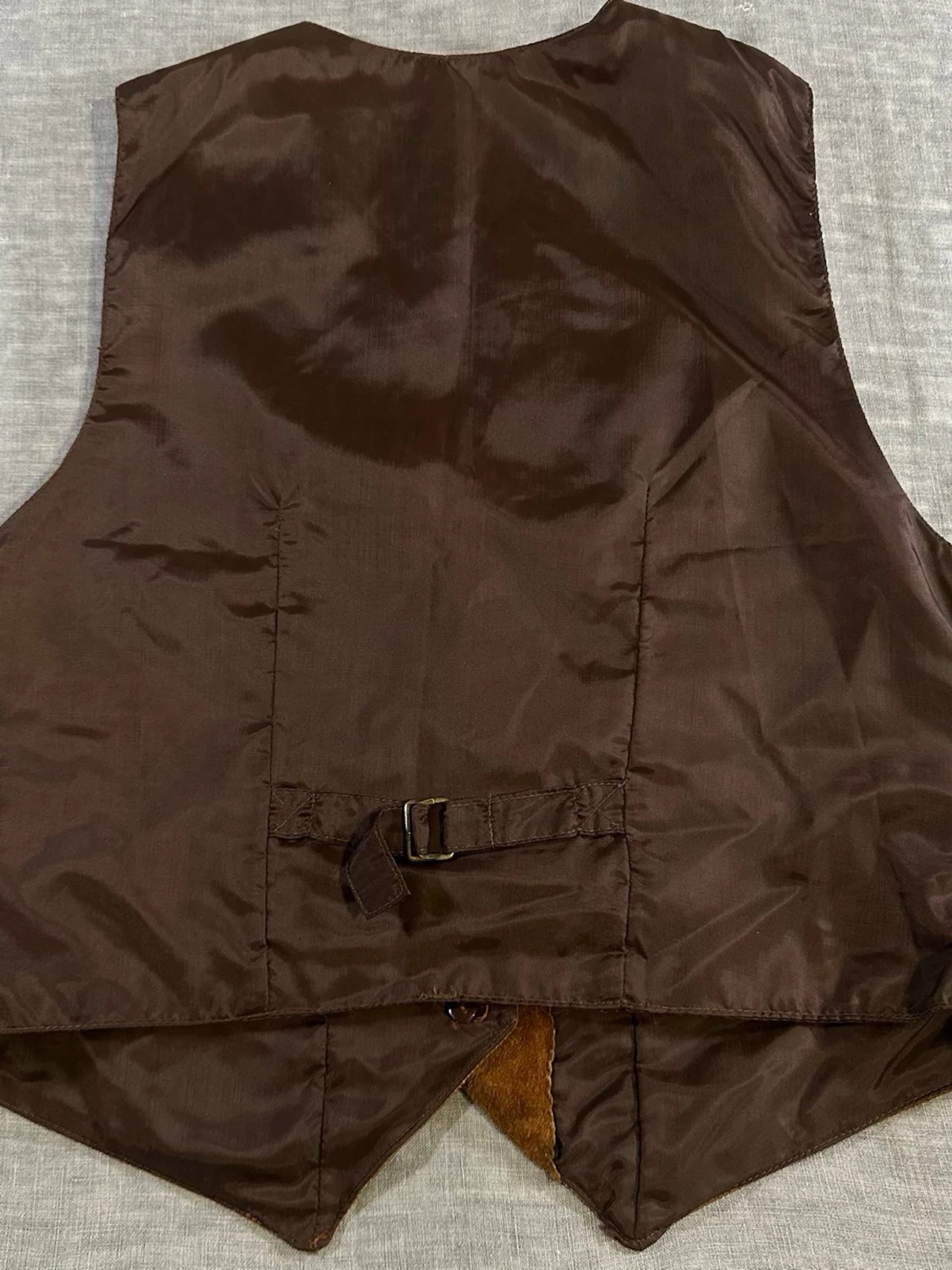 90s Western Leather Vest 🤎 Cowboycore Waistcoat Size S - 4
