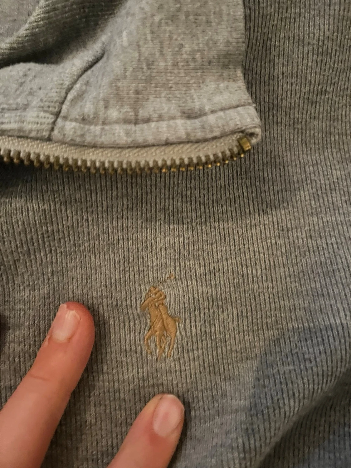 Grå halvzip tröja från Polo Ralph Lauren - 1