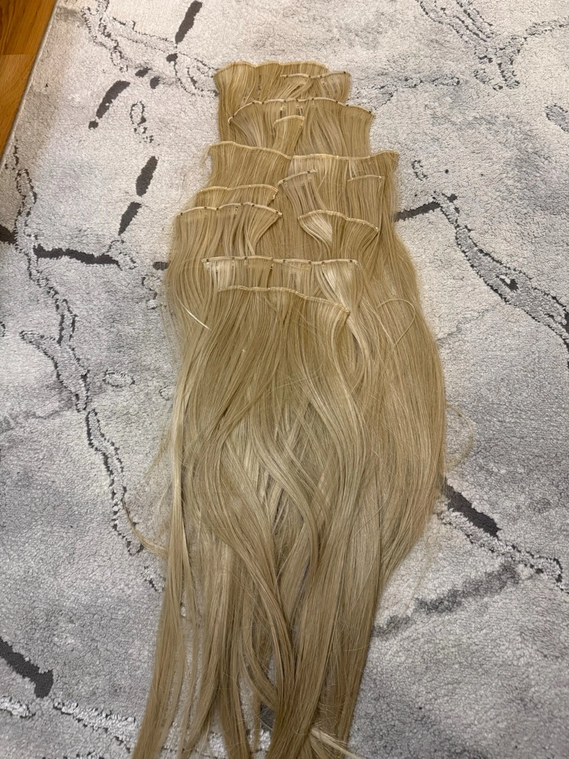 Blonda clip-on löshår extensions - 2
