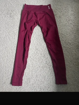 Vinröda seamless leggings från DFYNE ÄKTA - Leggings från DFYNE Impact kollektionen i färgen Winter Berry bara använt 2 gånger. Har massa andra från DFYNE i andra färger som jag föredrar mer därför säljer jag dem. Säljer dem även på vinted!