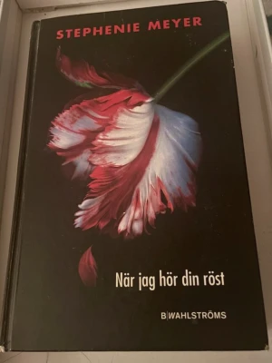 När jag hör din röst av Stephenie Meyer - En svart inbunden bok med titeln 'När jag hör din röst' av Stephenie Meyer.  Perfekt för dig som gillar romantisk fantasy och vampyrteman.