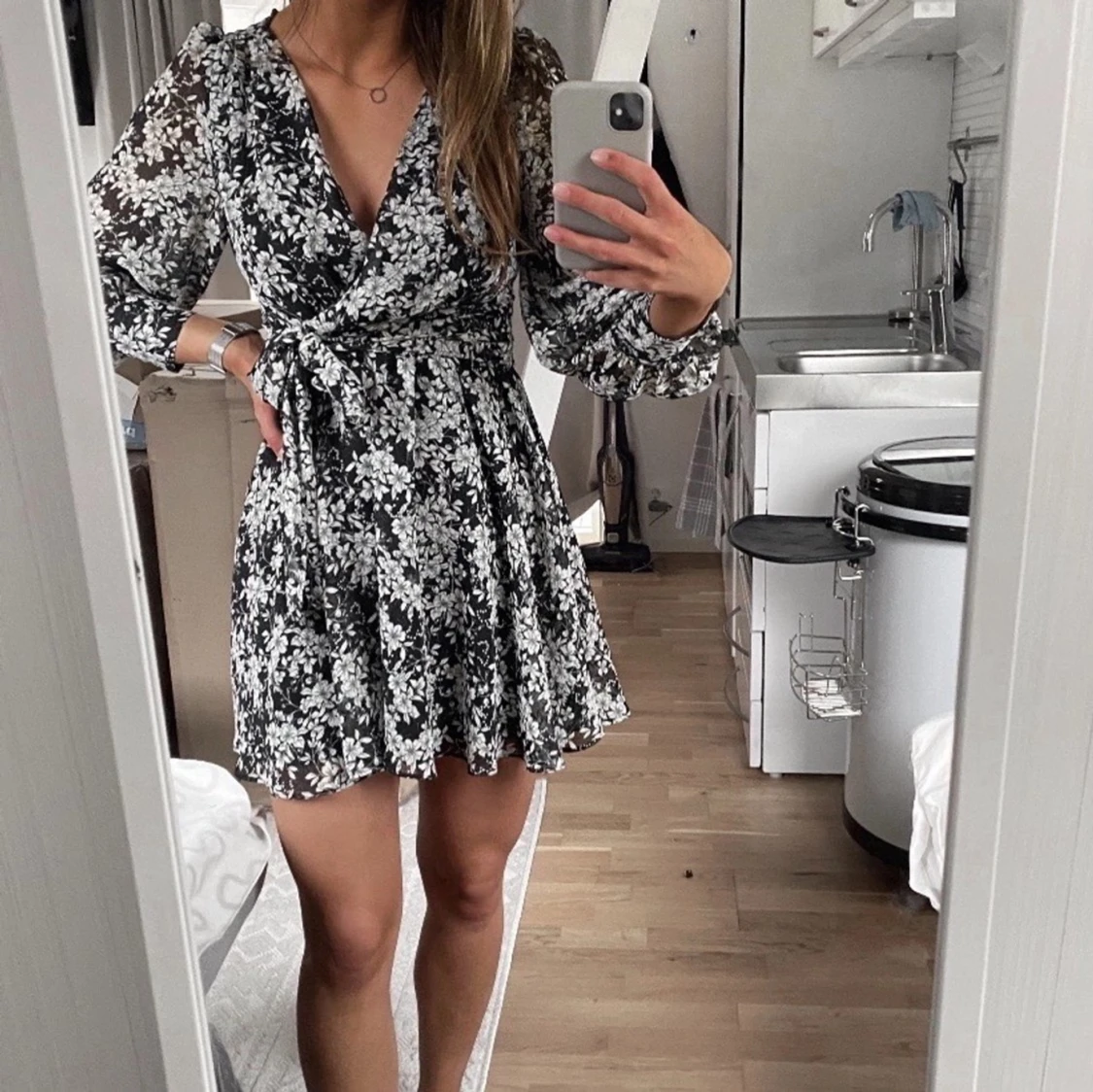 Zara - Printed mini dress S