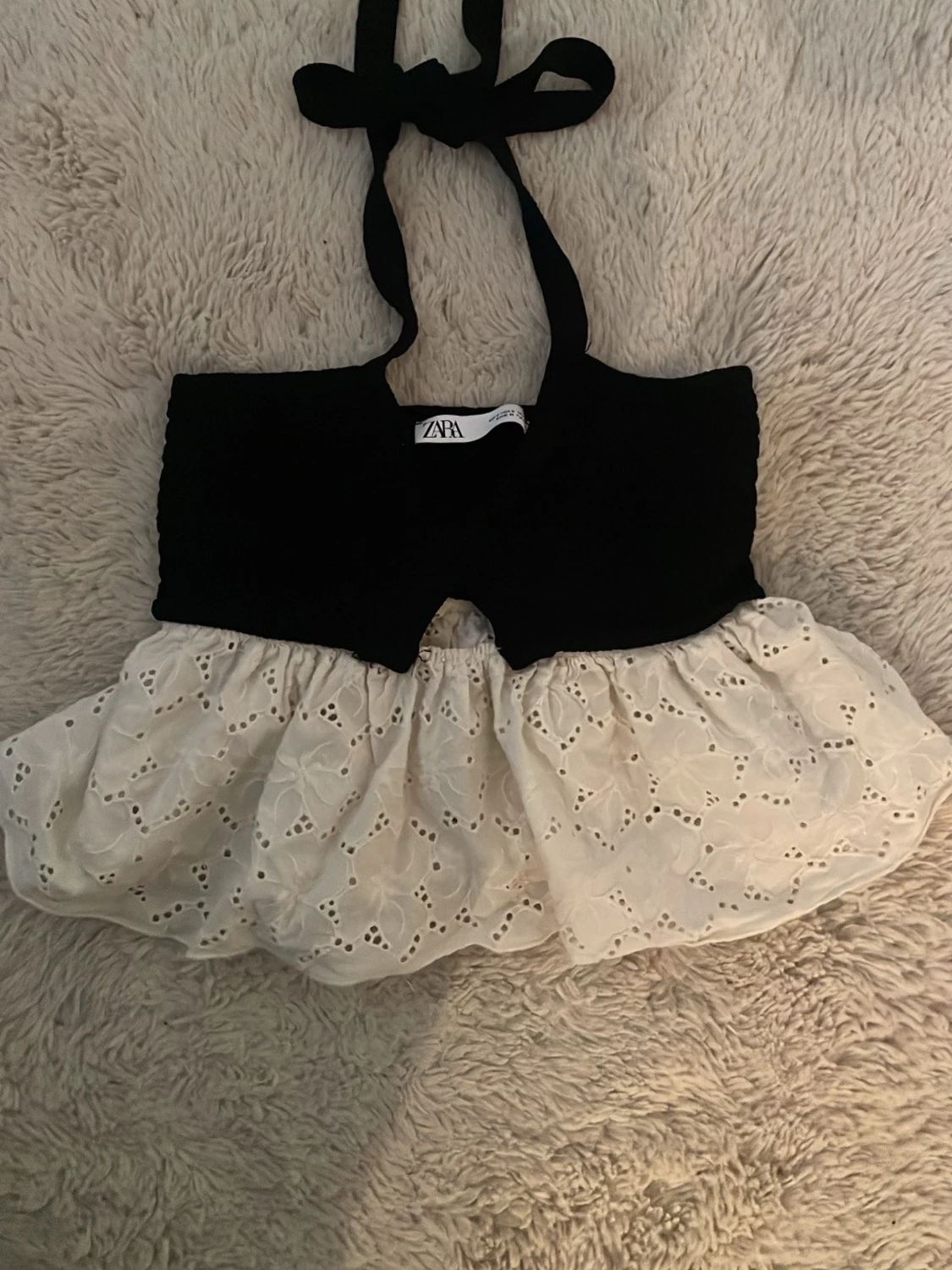 Svart och vit halterneck topp från Zara - 1