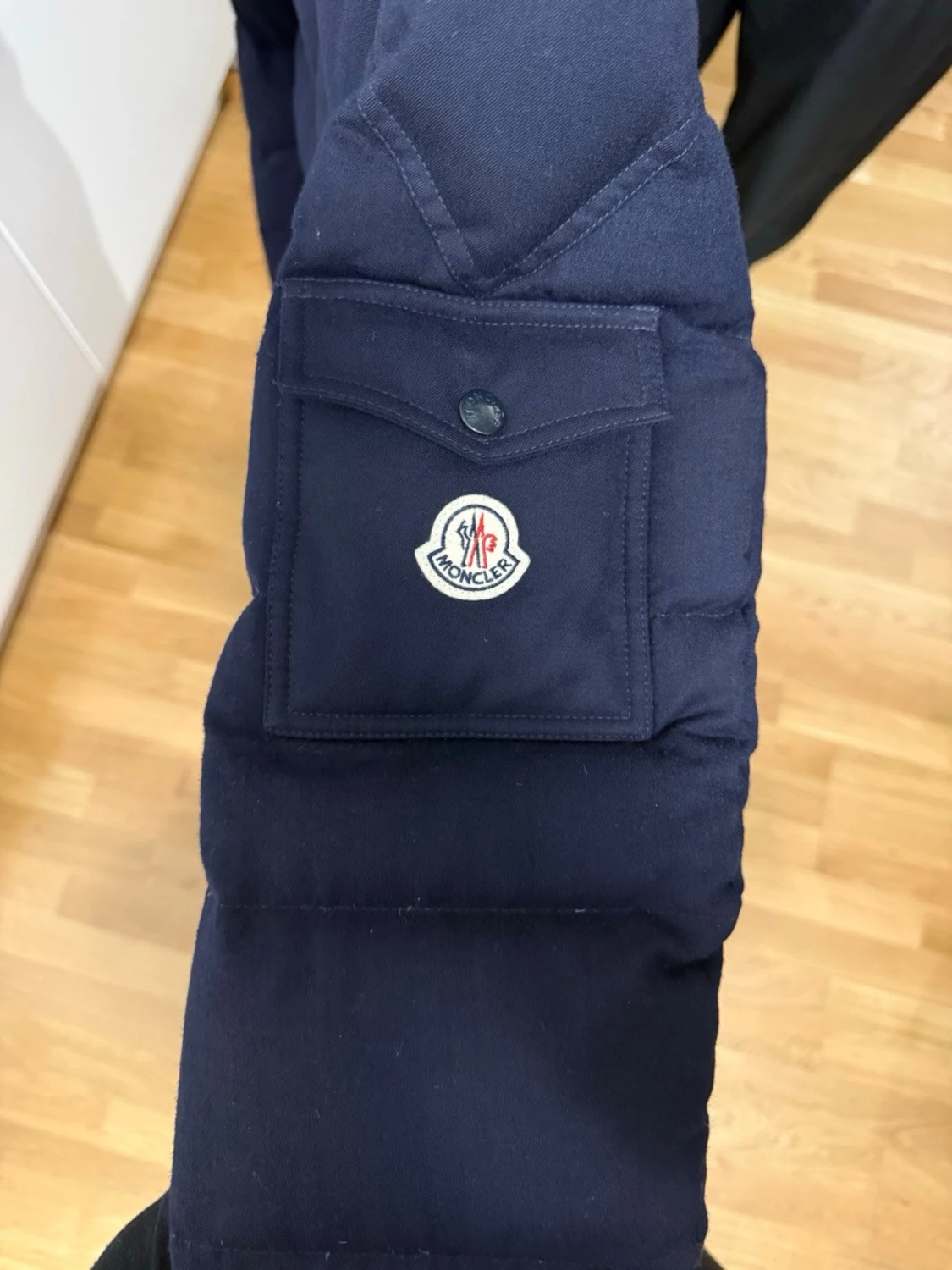 Moncler Montgenevre Flannel Down Jacket – Navy - 4