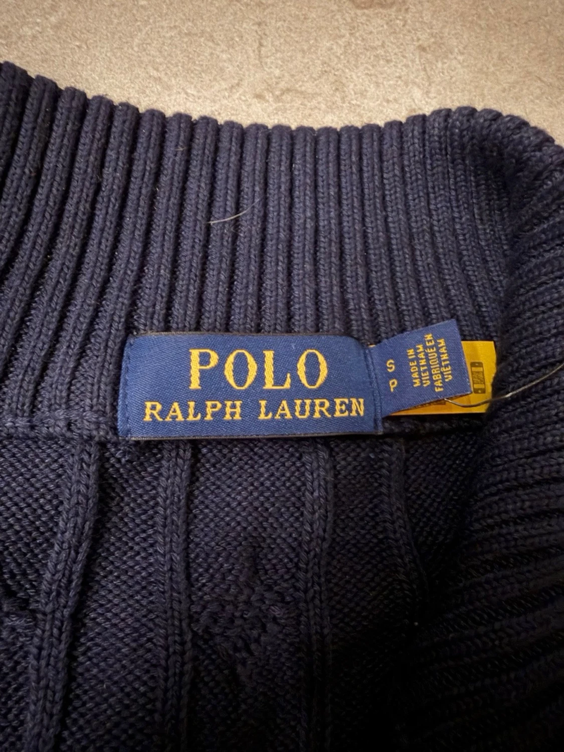 Mörkblå stickad tröja Polo Ralph Lauren - 1