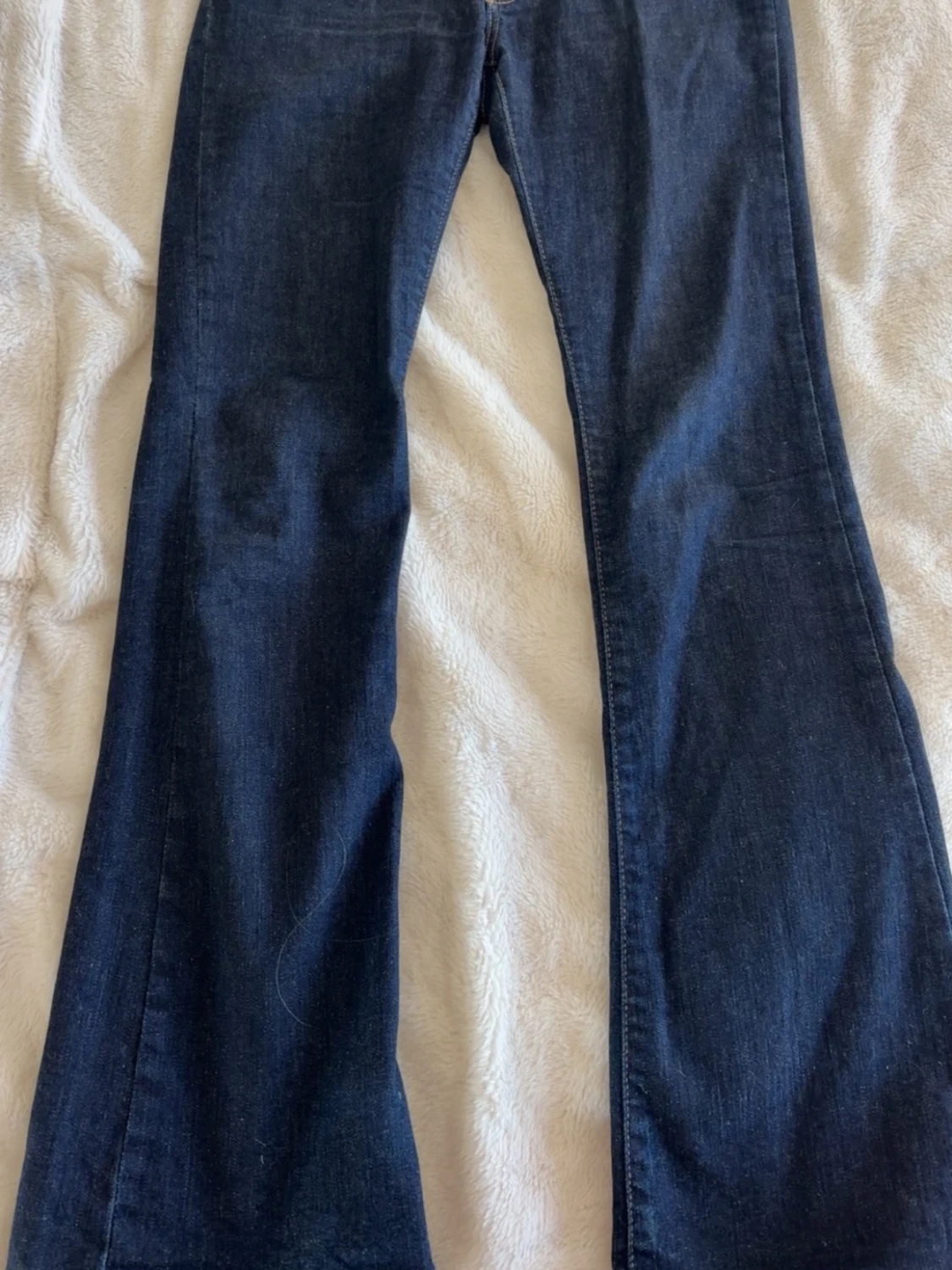 Mörkblå bootcut jeans - 3