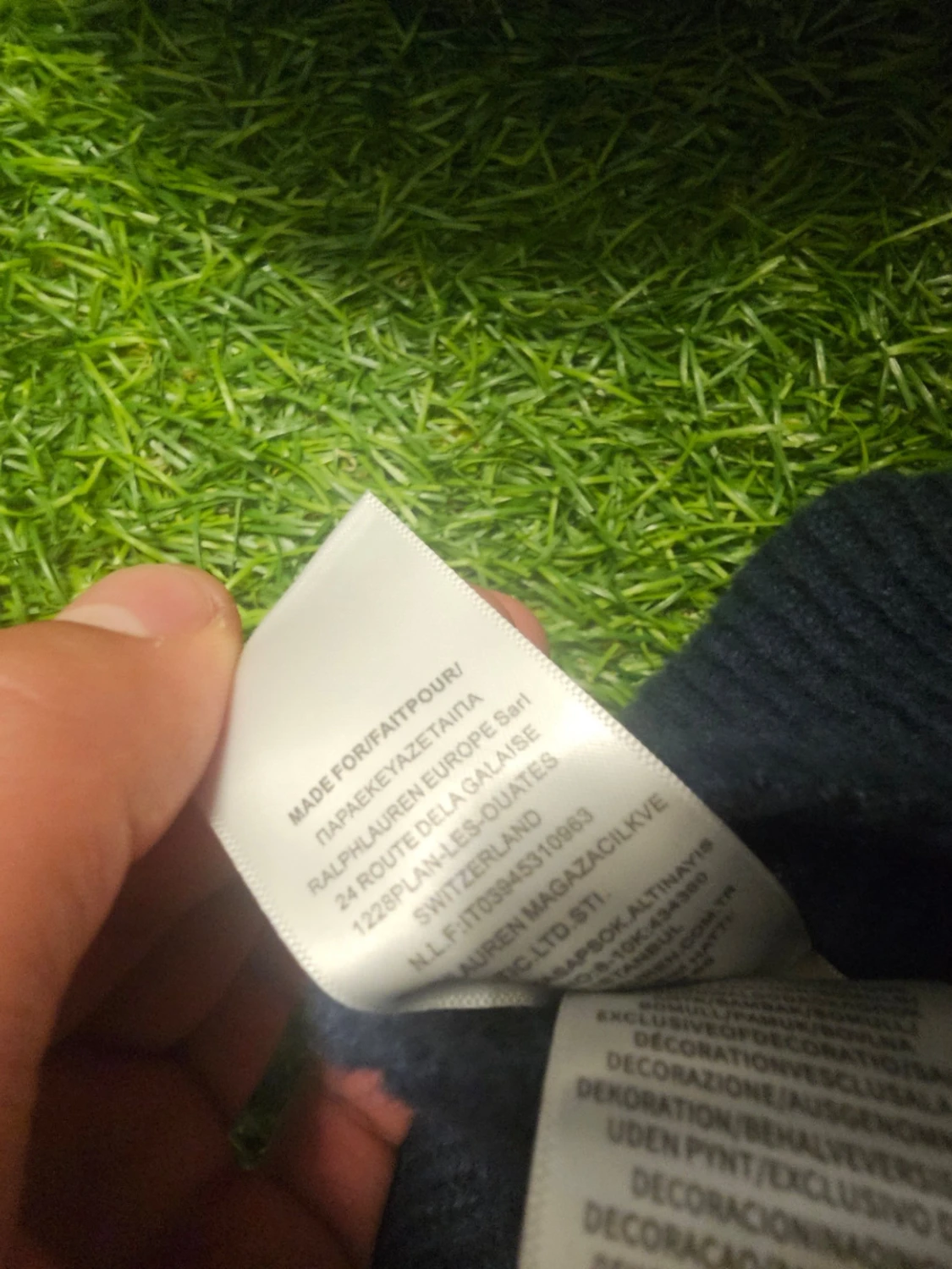 Mörkblå kabelstickad tröja Polo Ralph Lauren - 4