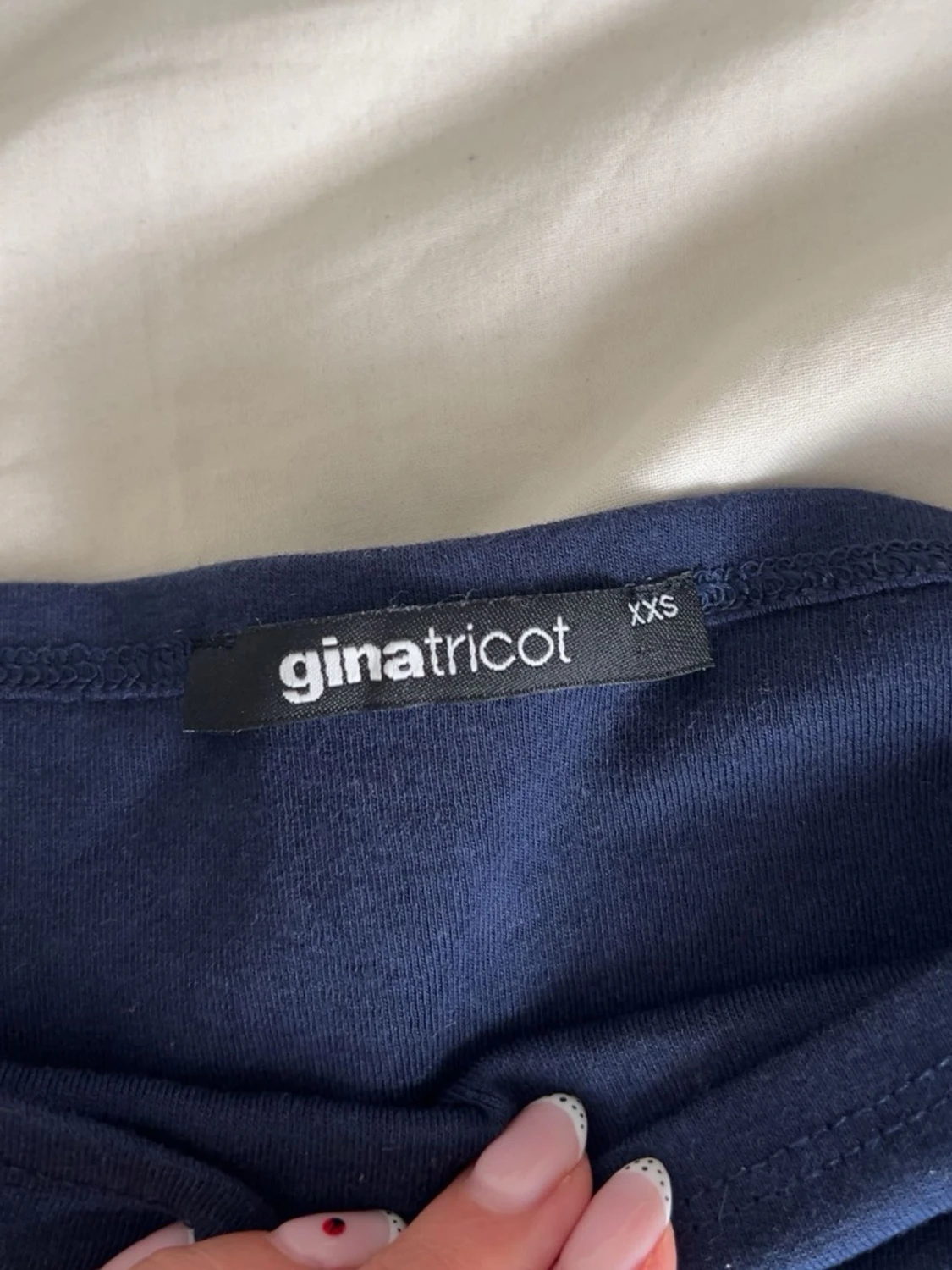 Mörkblå långärmad topp Gina Tricot - 1