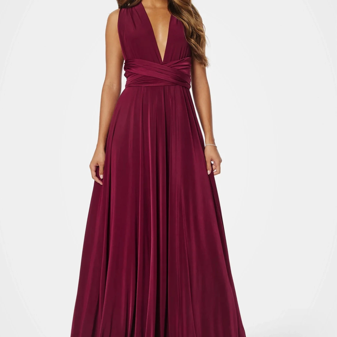 Vinröd balklänning 