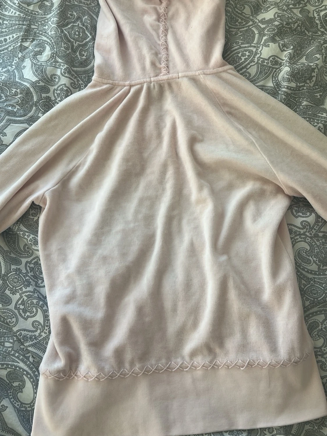 Ljusrosa Ed Hardy hoodie med dragkedja - 1