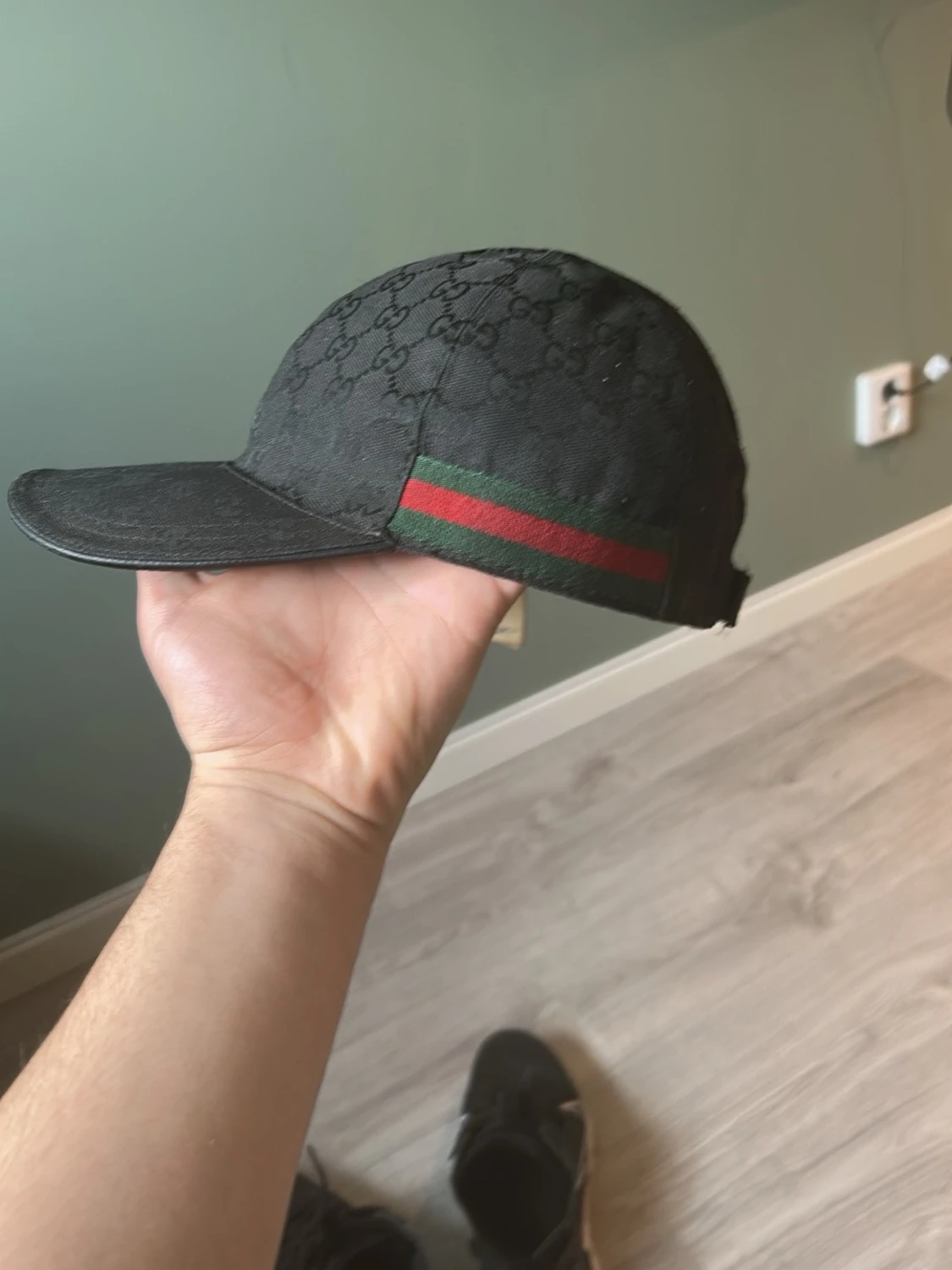 Svart keps från Gucci med GG-mönster - 3