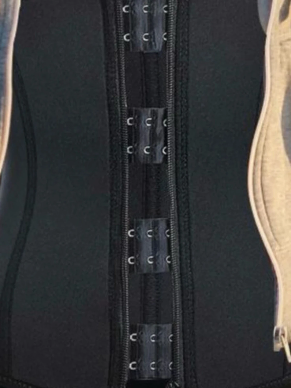 Svart midjetränare med hyskor