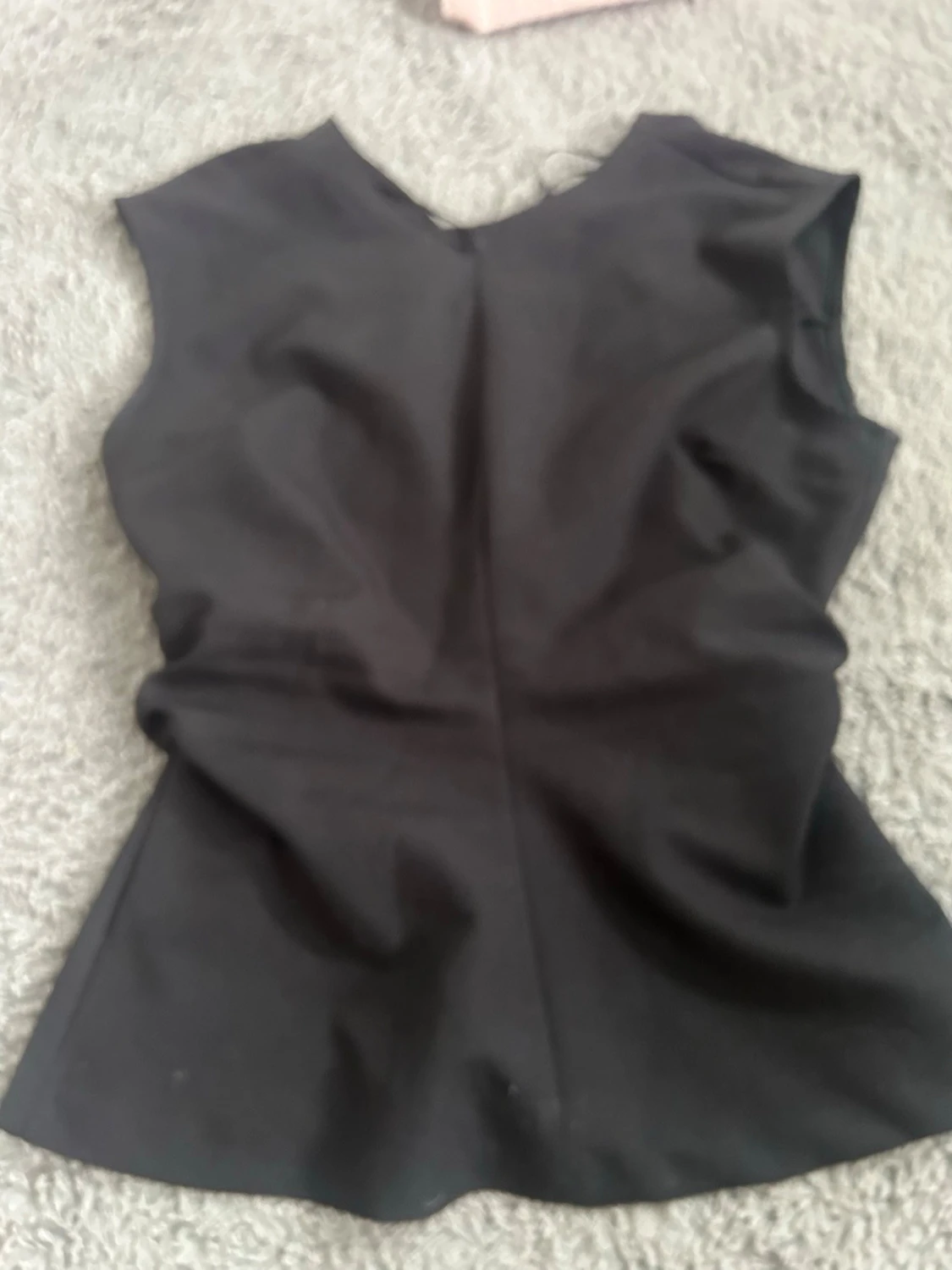 Svart ärmlös topp i bomull - 2