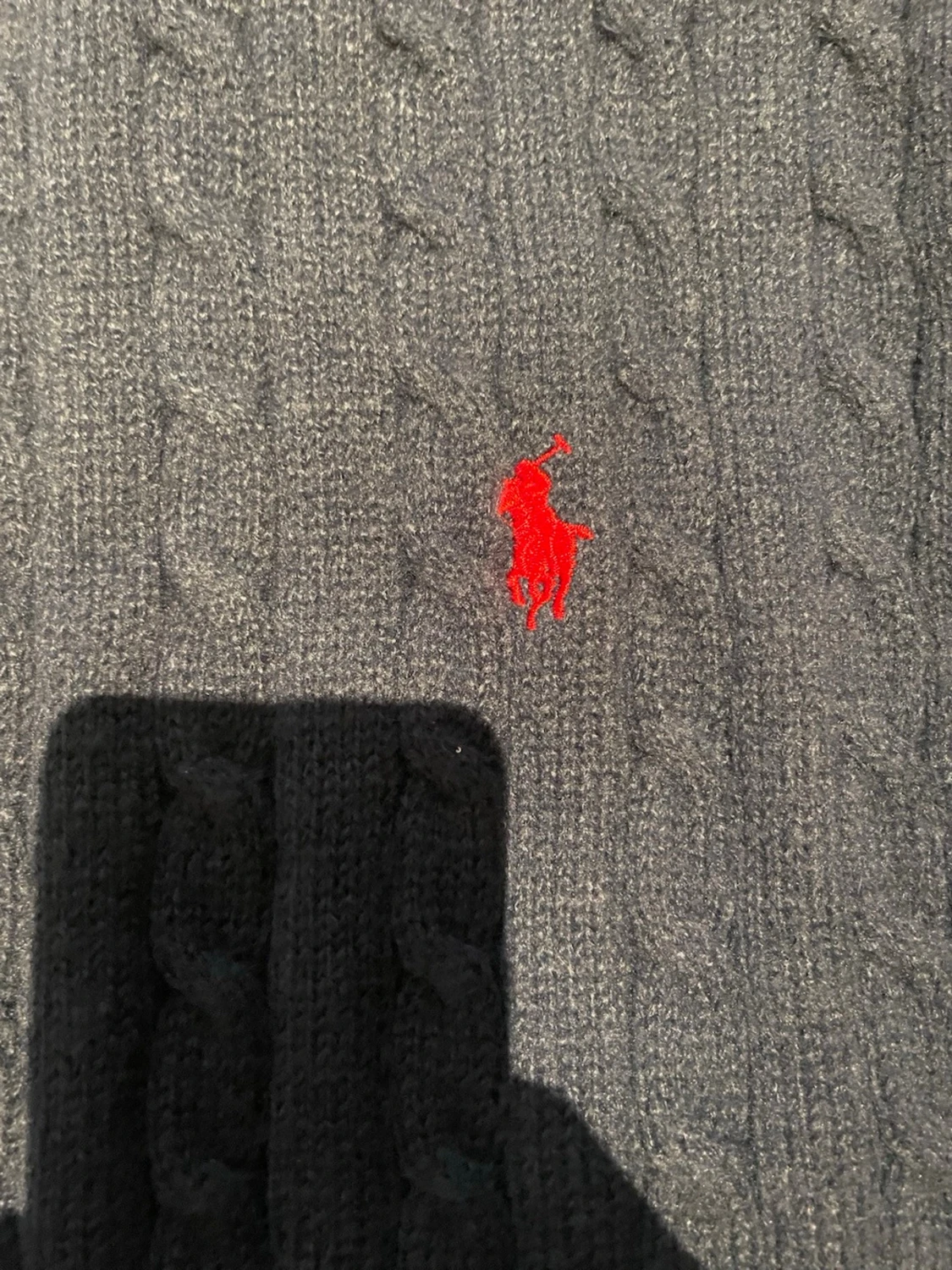 Mörkblå kabelstickad tröja Polo Ralph Lauren - 2