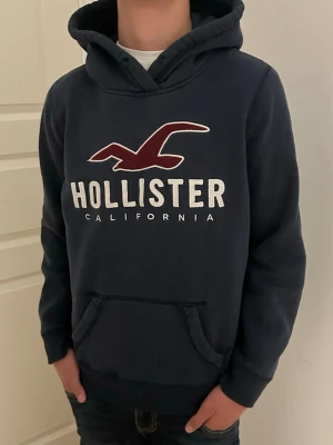 Hollister hoodie - Säljer denna as snygga hoodie från hollister. Säljer för att den passar inte riktigt mig. Storlek M men passar även S