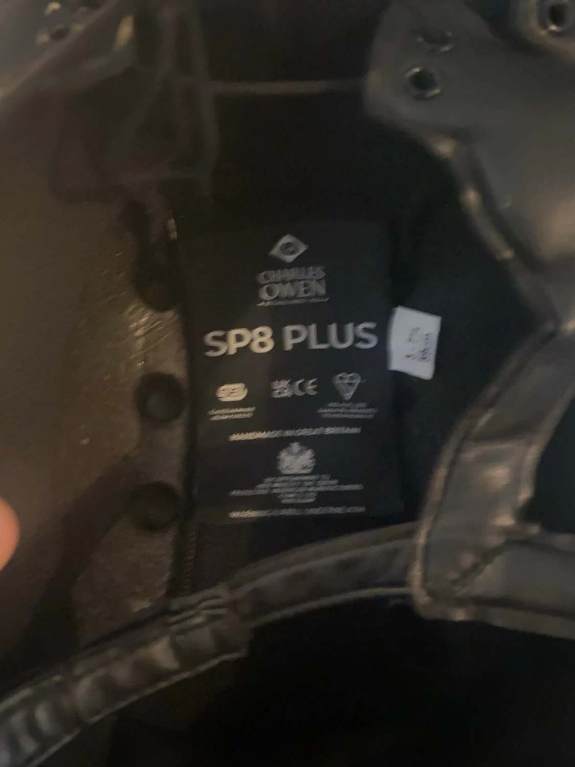 Svart glittrig ridhjälm Charles Owen - 6