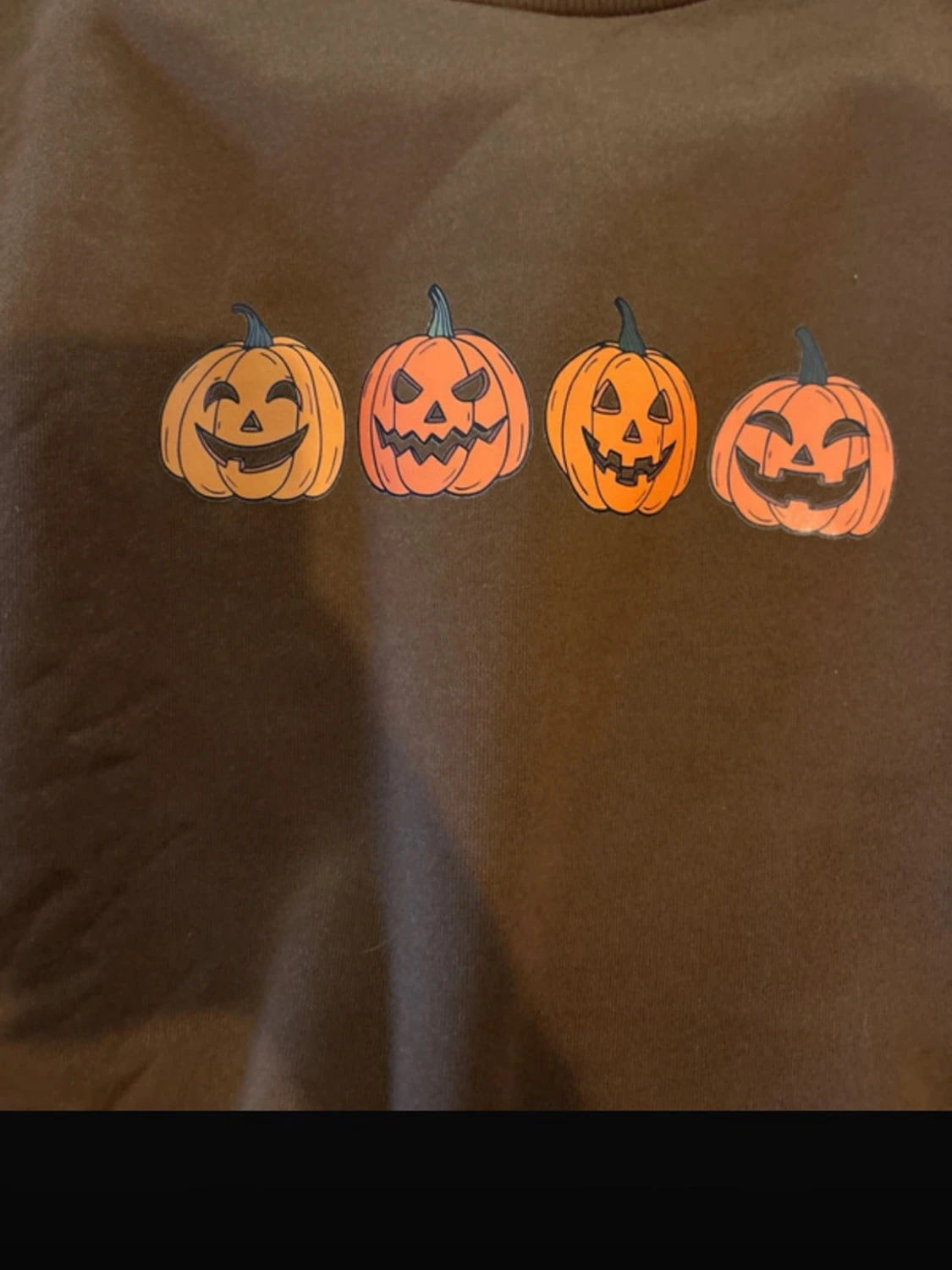 Brun sweatshirt med pumpor - 1