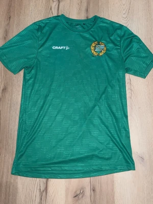 Hammarby T shirt från Craft - Grön fotbollströja från Craft med klubbmärke på bröstet och diskret mönster i tyget. Tröjan har rund halsringning och korta ärmar, perfekt för fotbollsträning eller match.