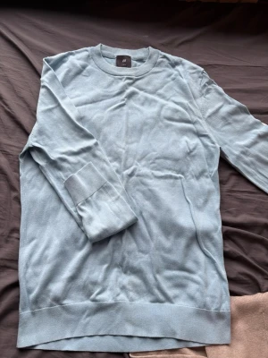 Ljusblå Sweatshirt - Vanlig sweatshirt av bomull, från HM. Inprincip Ny använd vid 2 tillfällen , köpt men sedan bara hängt i garderoben. Storlek M men passar S också. 