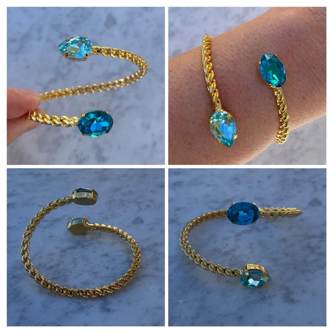 Armband Bangle Aquamarine  - 6