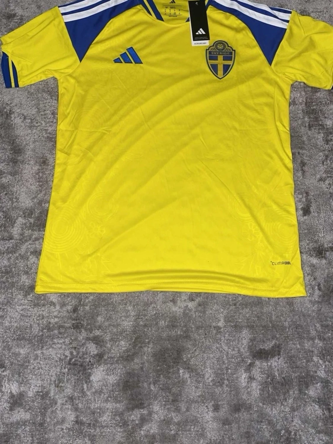 Sverige fotbollströja Adidas gul/blå