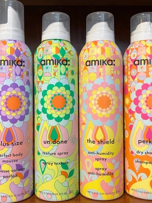 4x amika Hårprodukter! Helt nytt! - Amika Perfect Body Mousse 251ml Amika Un.Done Volym & Texture Spray 209ml Amika The Shield Anti Humidity Spray 223ml Amika Perk Up Dry Shampoo 232ml
