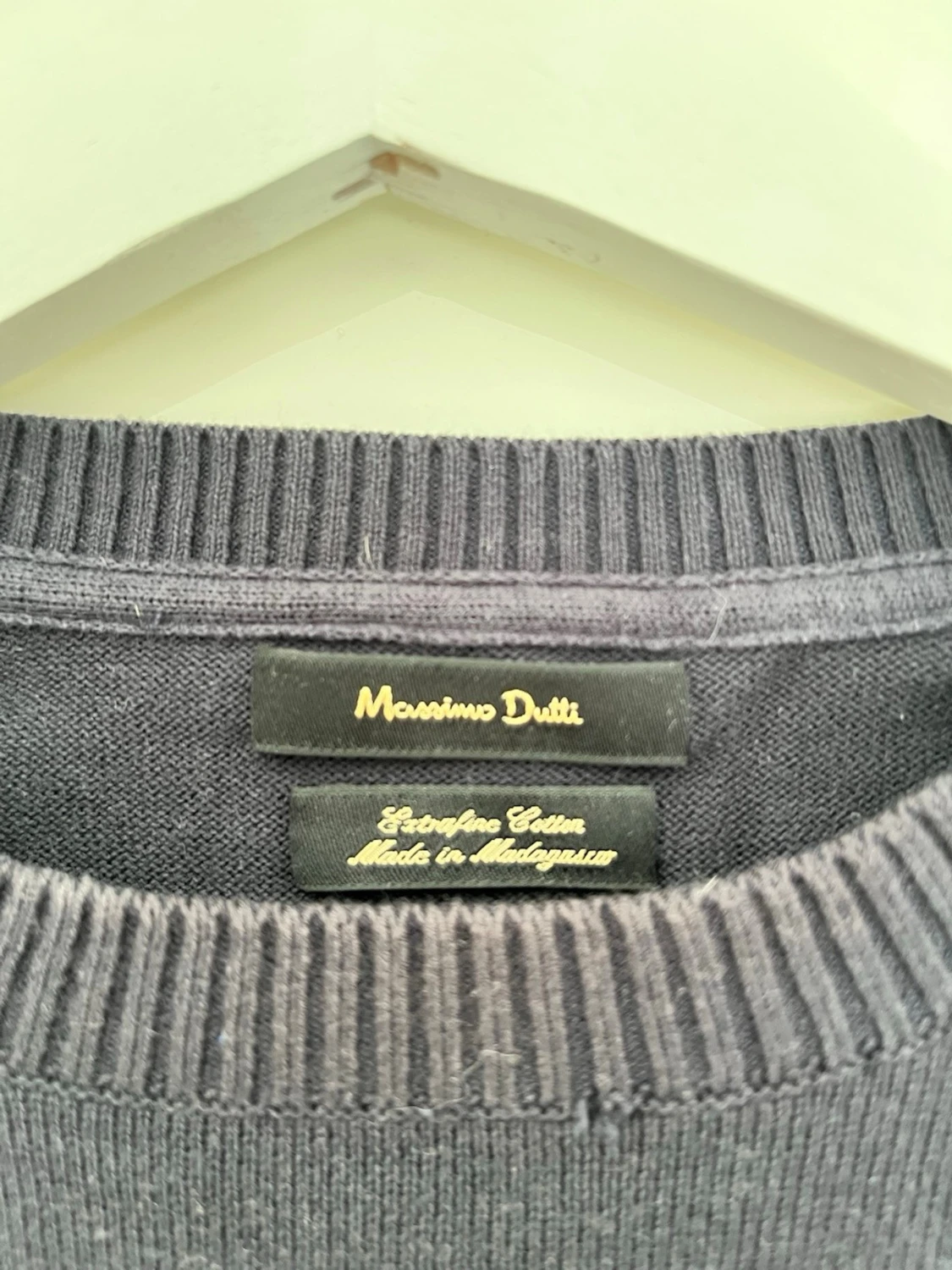 Mörkblå stickad tröja Massimo Dutti - 1