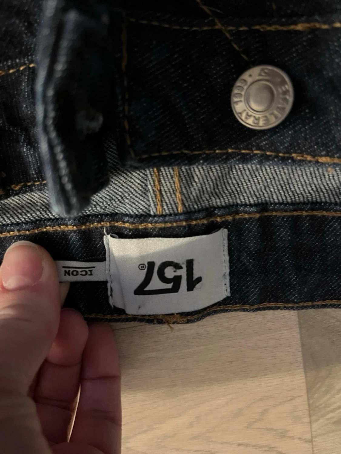 Mörkblå raka jeans från lager 157 - 2