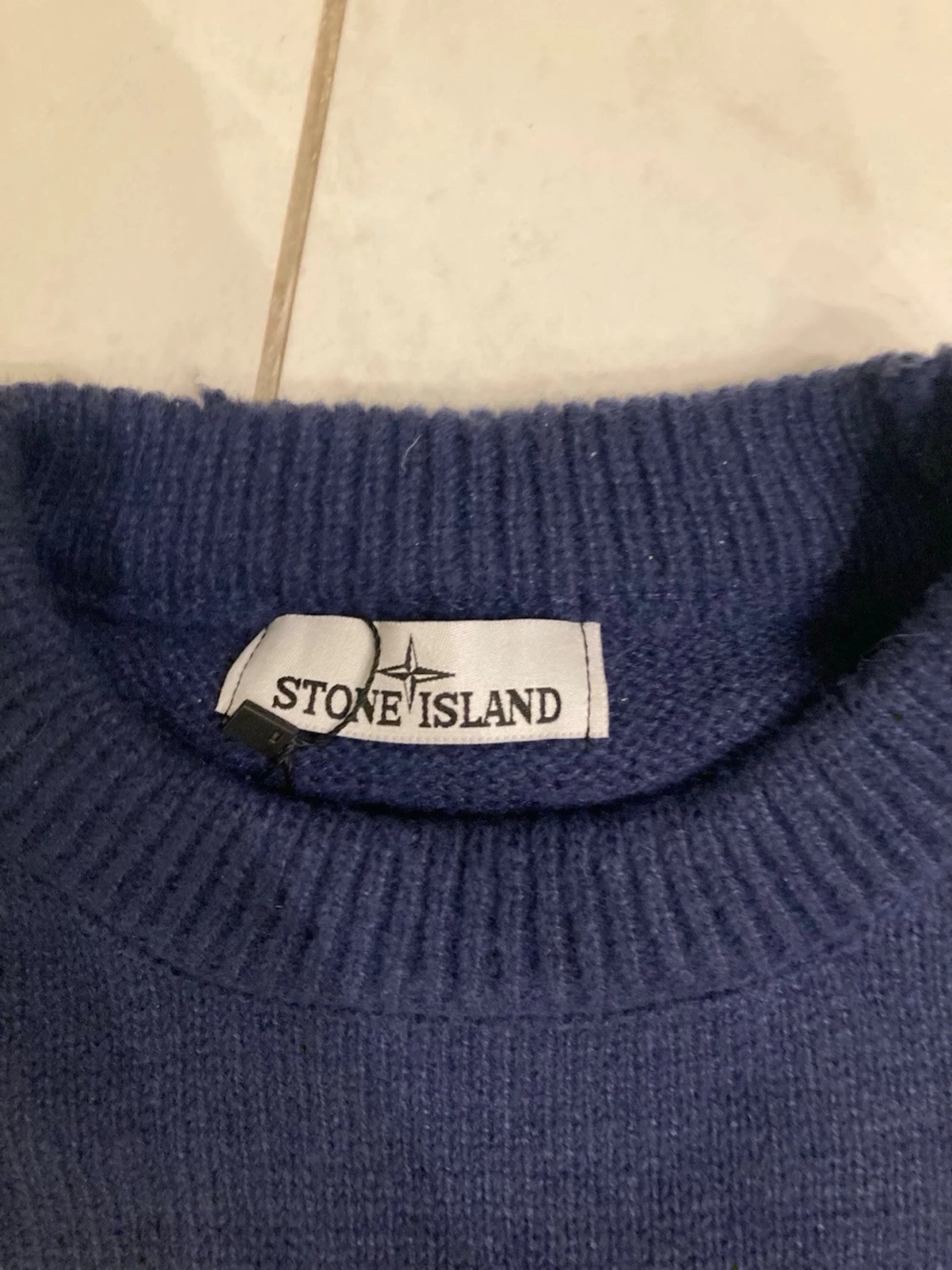 Blå stickad tröja från Stone Island - 4