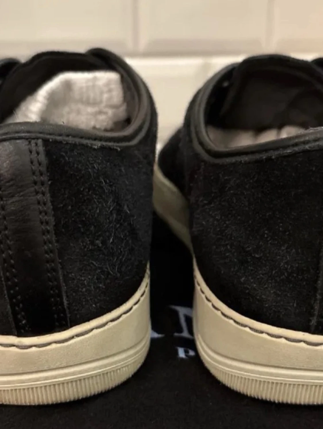 Svarta Lanvin sneakers med lackad tå - 1