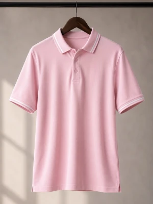 Snygg Rosa Piké  - Storlek: L, Material: 100 % Polyester, utmärkt skick!