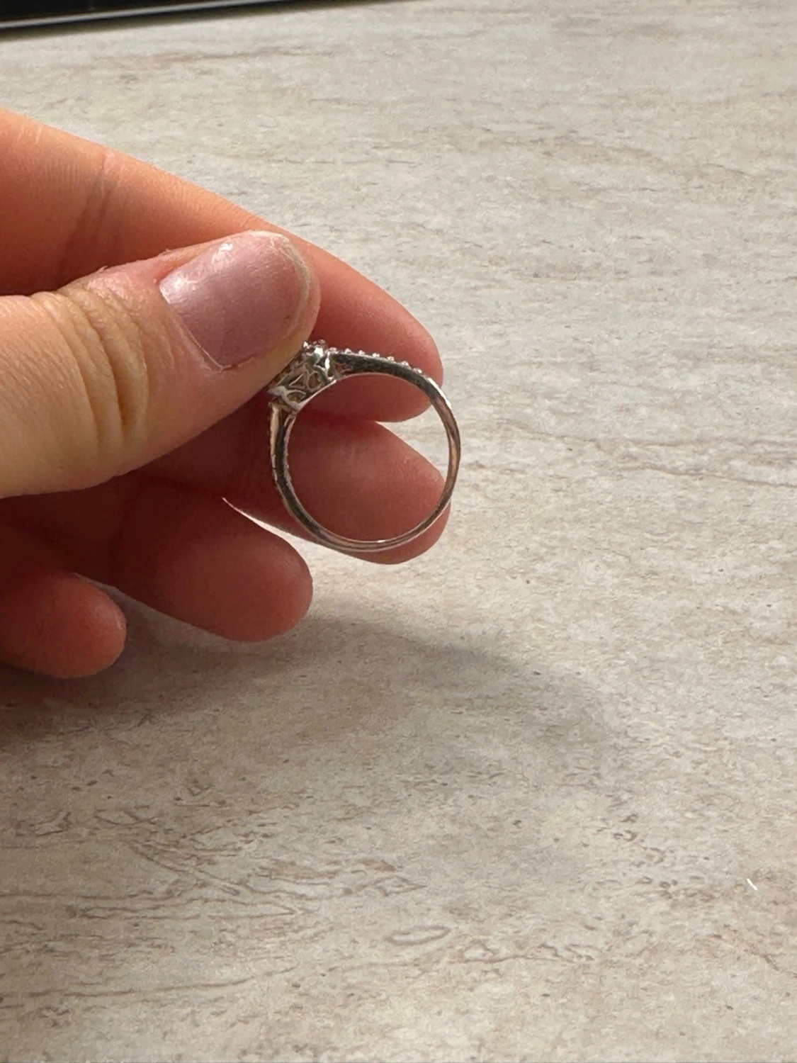 diamant silver ring - 1