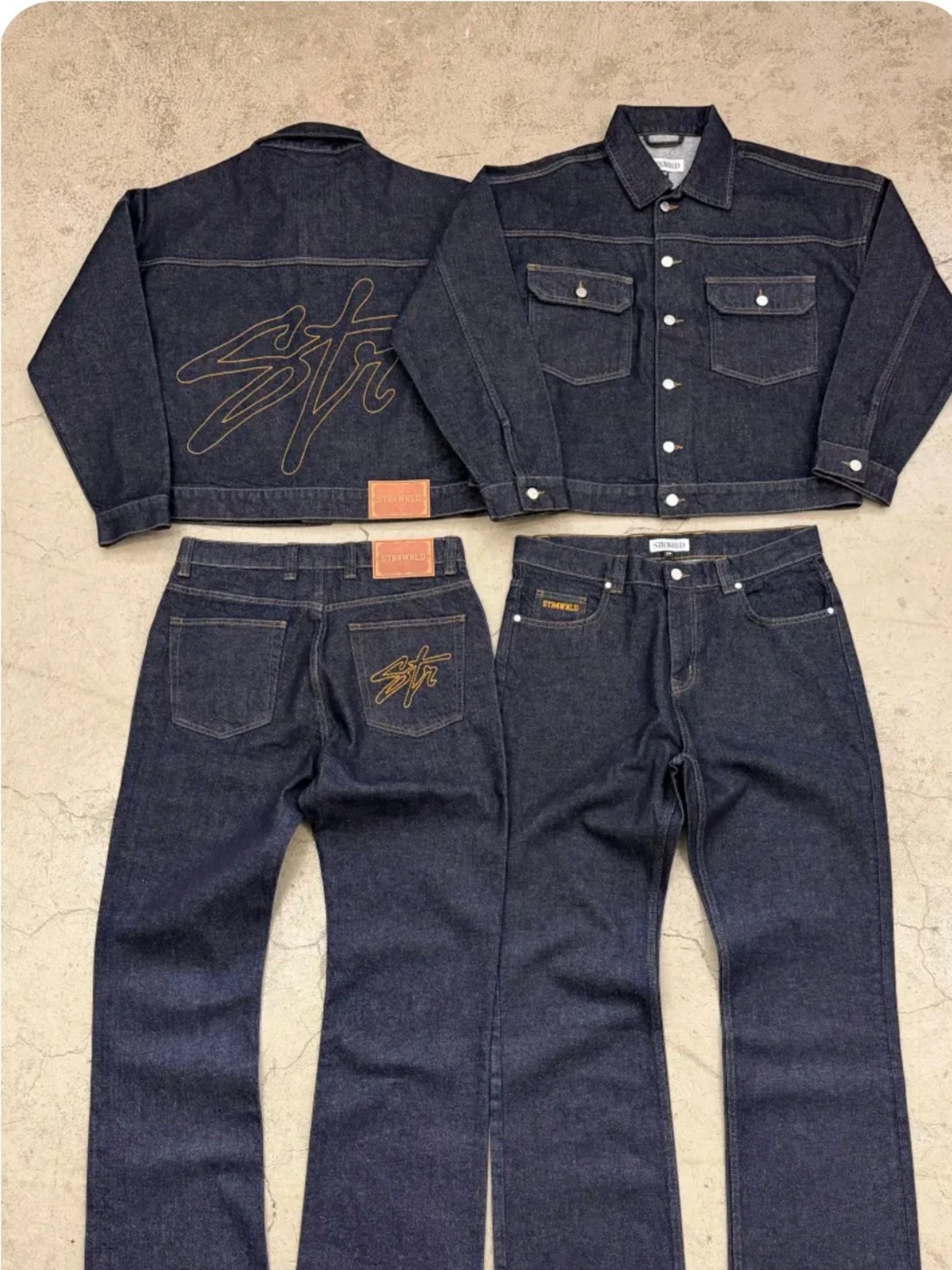 Mörkblå jeans från Stray Rats
