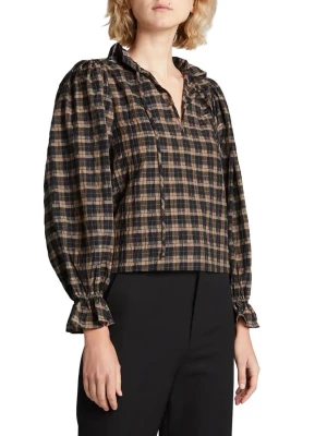 Rutig blus från Ganni - Blus från Ganni. Bra  använt skick, hittar inget att anmärka på. 