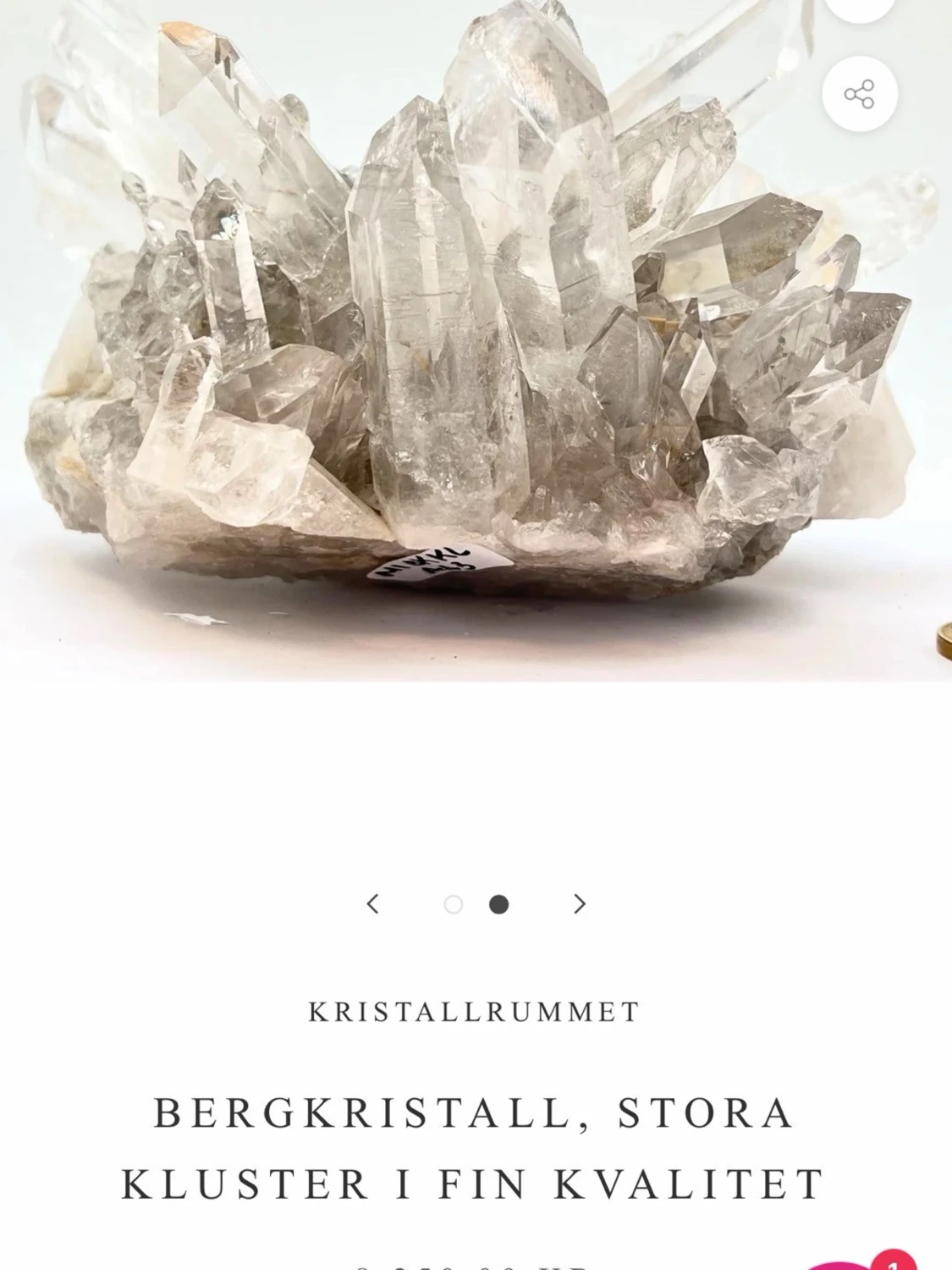 Bergkristall mineralsten Äkta  - 4