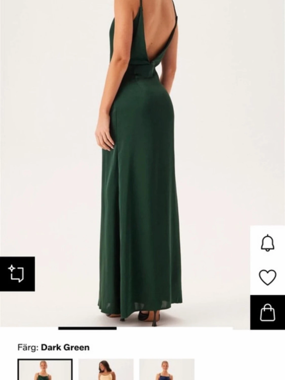 Mörkgrön balklänning - 3