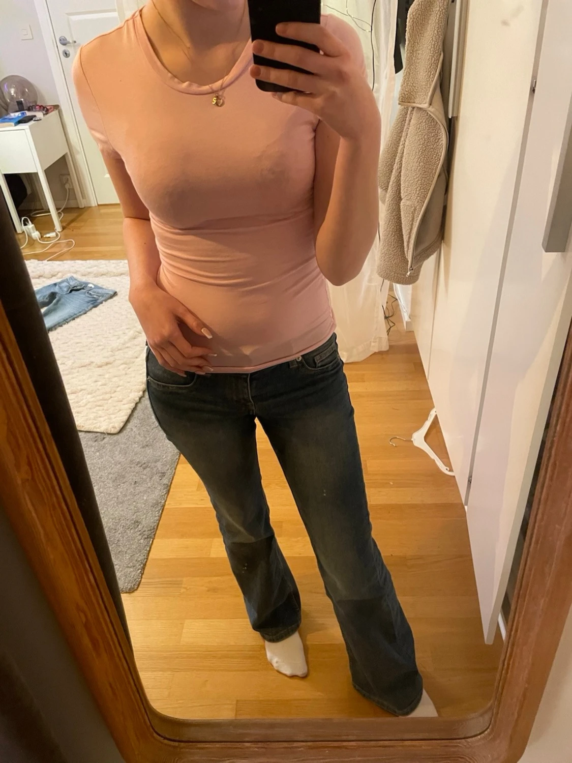 Ljusrosa tight t-shirt