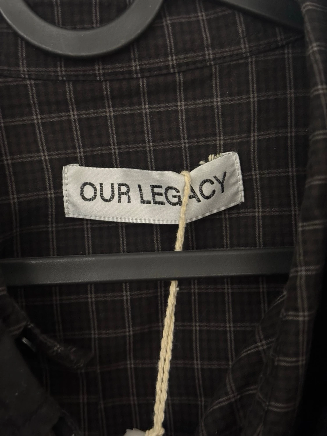 Svart rutig dubbel skjorta från Our Legacy - 1
