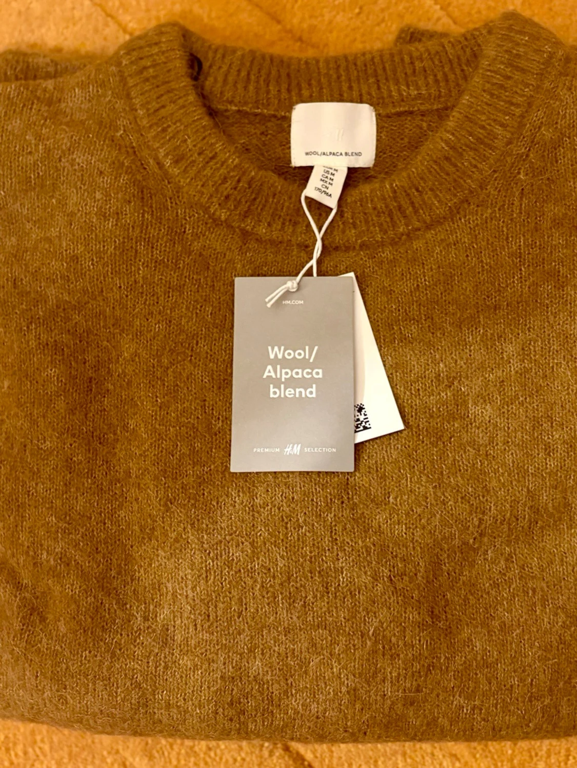 H&M Premium Stickad Tröja Ull & Alpackamix Strl.M