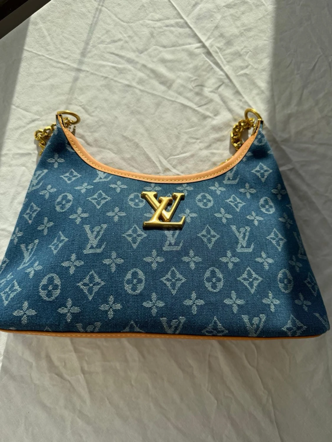 Blå Louis Vuitton denim handväska