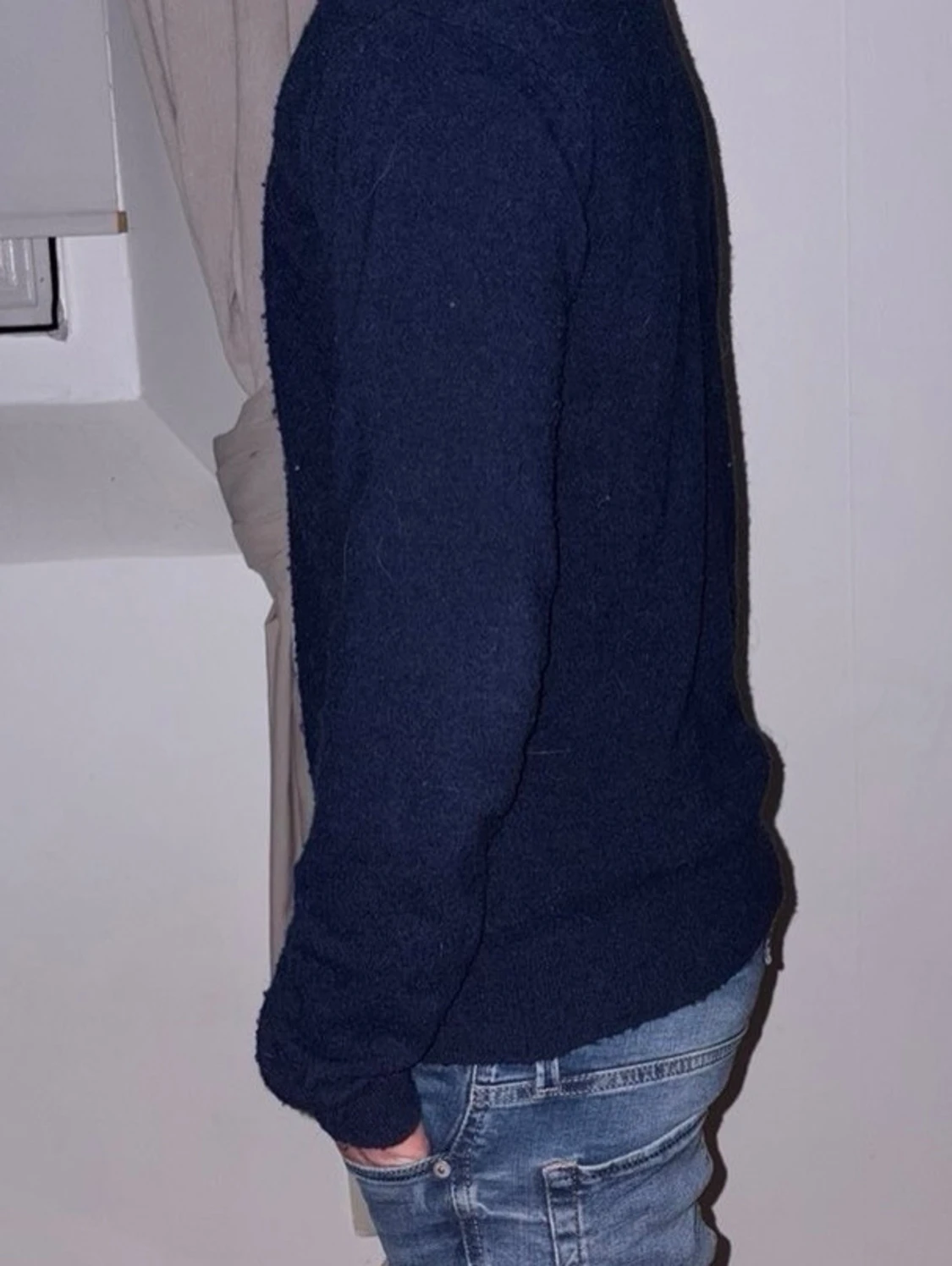 Mörkblå halvzip tröja - 2