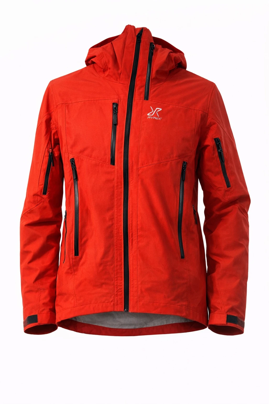 Röd vindjacka från Revolutionrace med huva