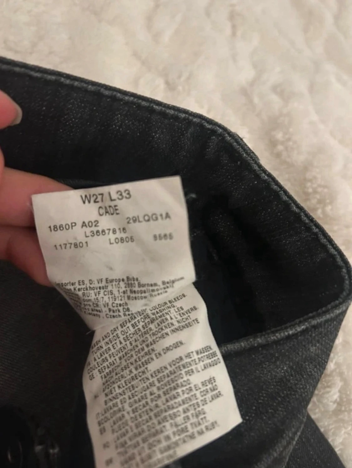 Grå slitna jeans från Lee - 2