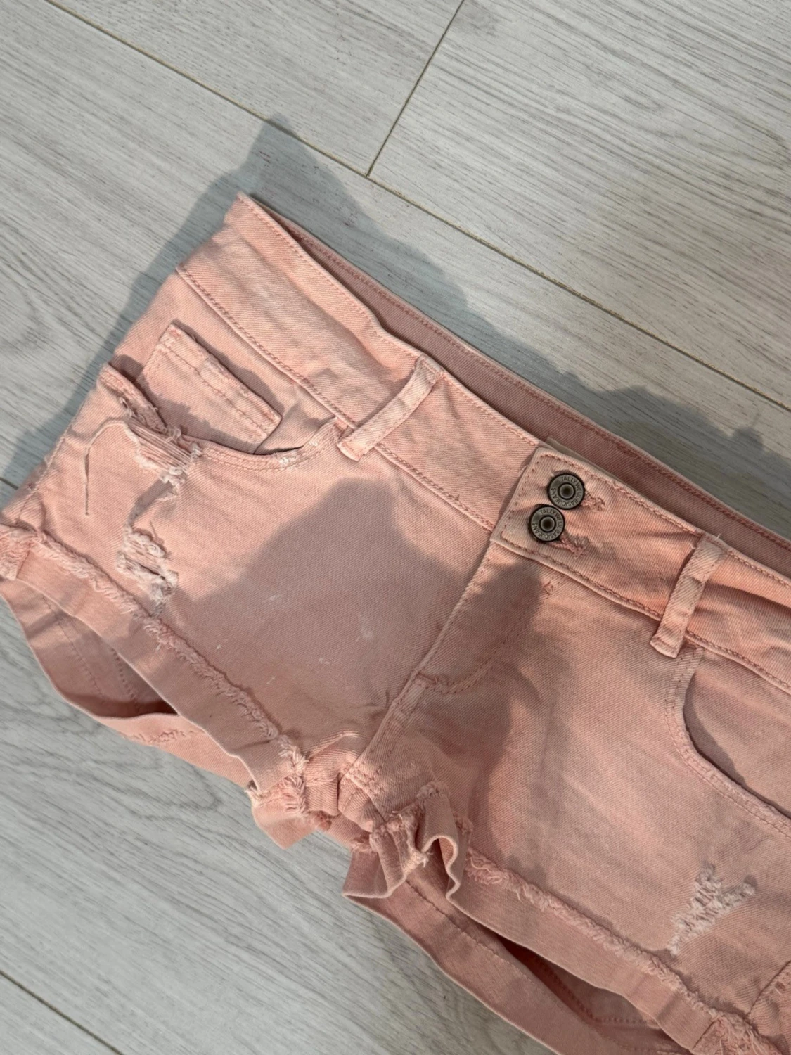 Ljusrosa jeansshorts  - 3