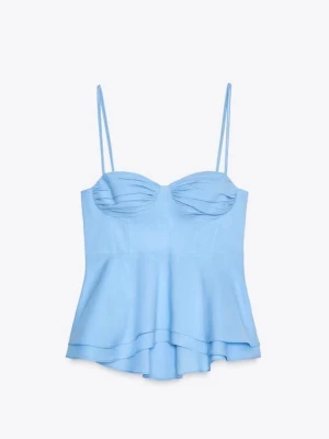 Trendig Zara topp blå - Jättefin vill bli av med, liten i storleken, 