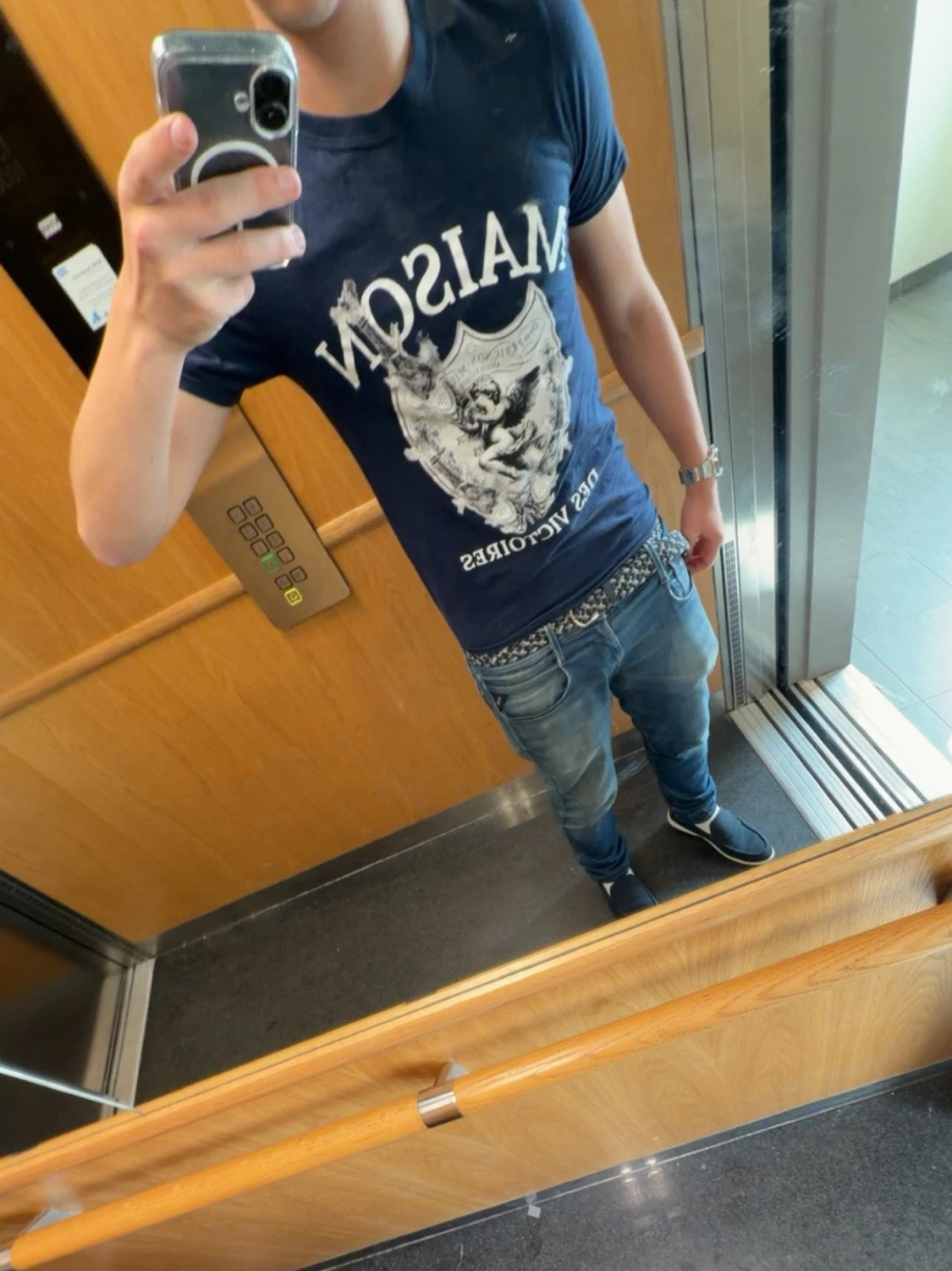 Mörk blå Maison Des Victoires t-shirt - 3