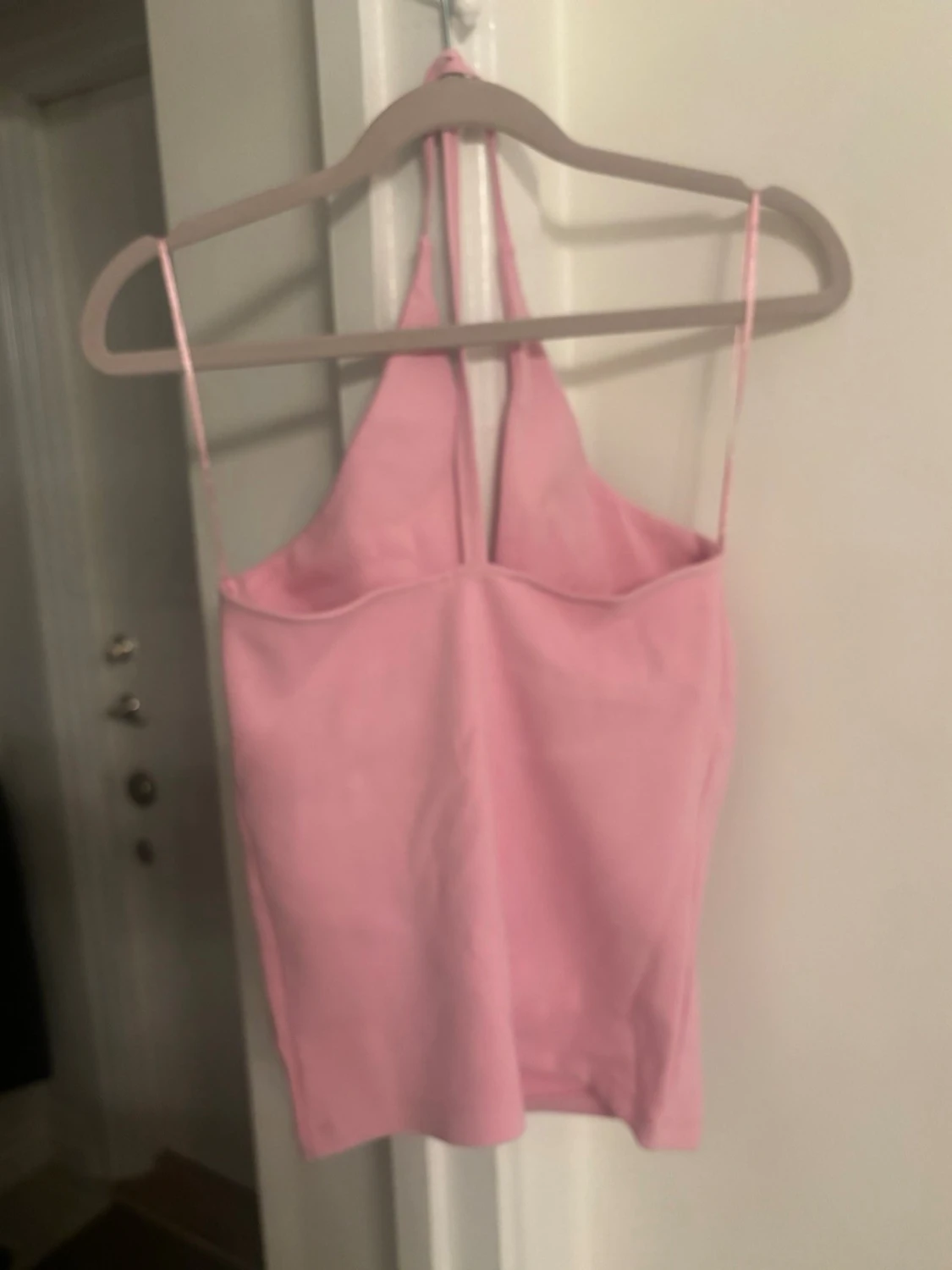 Rosa halterneck linnetopp Zara  - 1