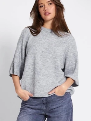 Stickad topp - Grå stickad tröja med trekvarts ärmar från lager 157  i storlek xs men passar även s