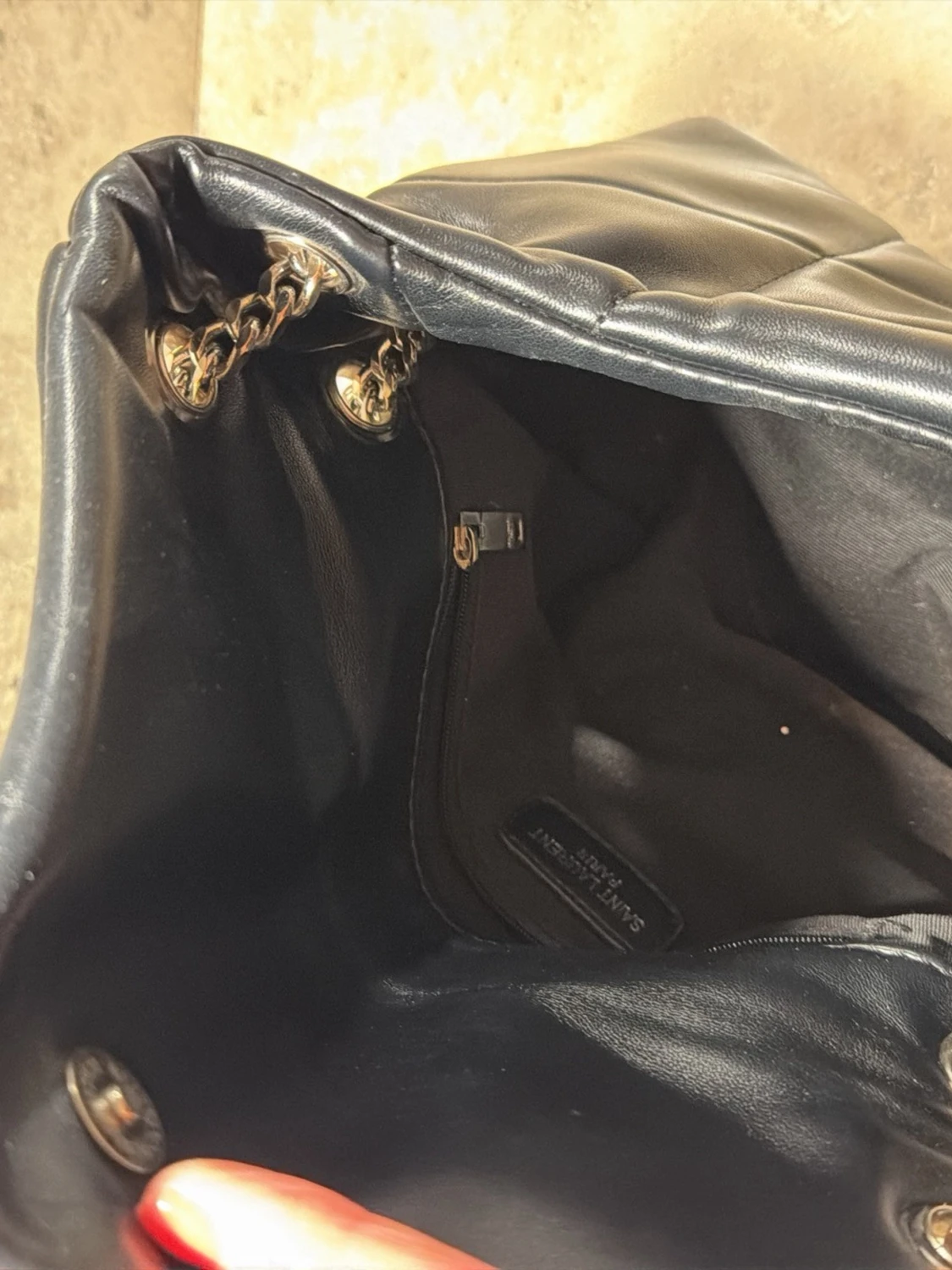 Svart quiltad handväska  - 3