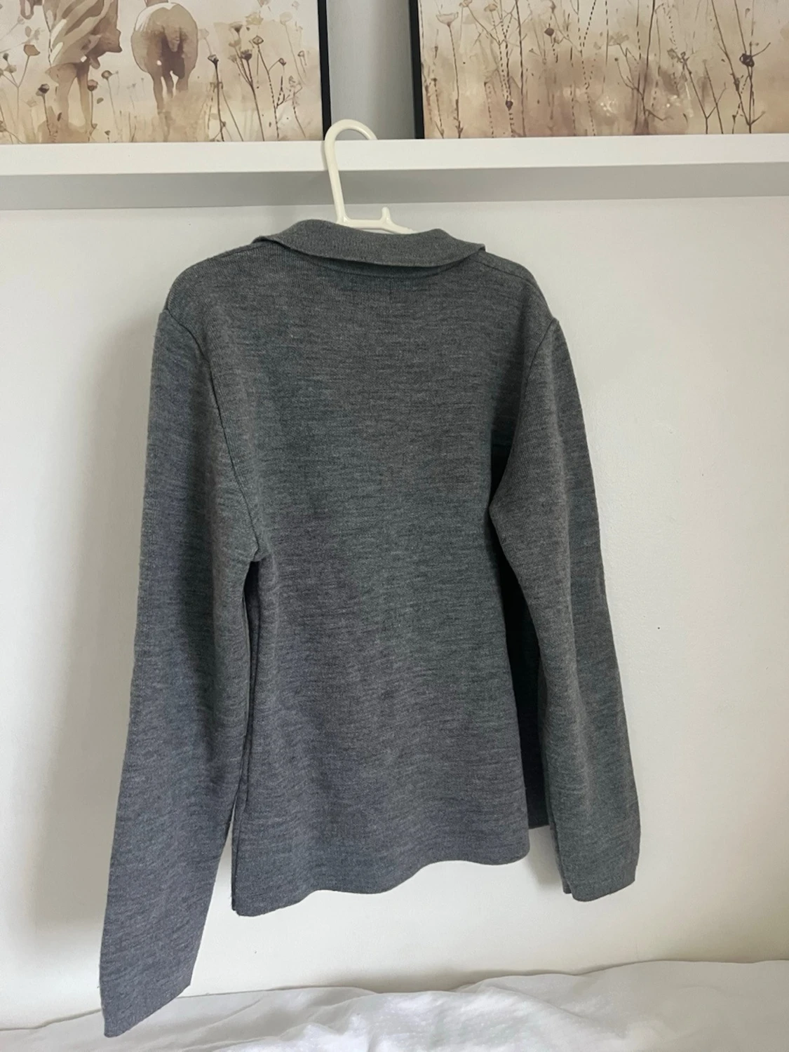 Grå långärmad tröja med krage H&M - 2